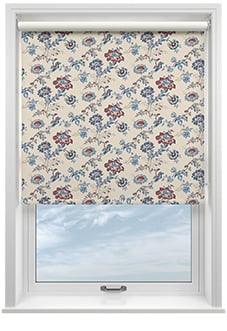 Land & Shore Orchard (Blackout), Blue Red - Roller Blind